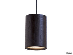 SOLID CYLINDRICAL - LED dimmable oak pendant lamp _ Case