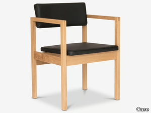 WEST STREET - Oak chair with armrests _ Case