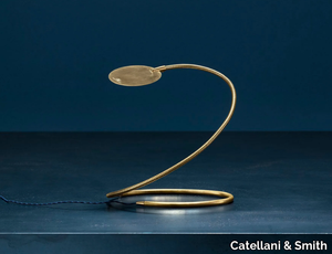 HEREM - LED with swing arm brass table lamp _ Catellani & Smith