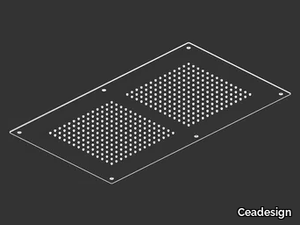 ACQUACHIARA 44 - Ceiling mounted built-in rectangular stainless steel overhead shower _ Ceadesign