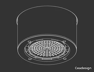 FREE IDEAS 226 - Ceiling mounted stainless steel overhead shower with chromotherapy _ Ceadesign