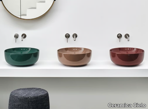 ERA SMALL - Countertop round ceramic washbasin _ Ceramica Cielo