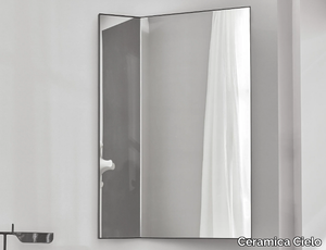 PAN - Wall-mounted mirror with cabinet _ Ceramica Cielo