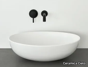 ECO SMALL - Countertop oval ceramic washbasin _ Ceramica Cielo