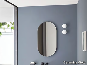 I CATINI - Oval wall-mounted bathroom mirror _ Ceramica Cielo