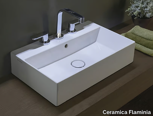 APPLIGHT 60 - Countertop rectangular ceramic washbasin _ Ceramica Flaminia