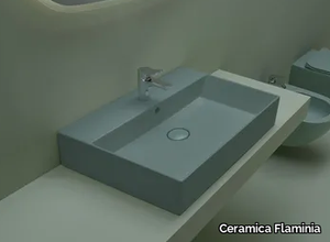 APPLIGHT 80 - Countertop rectangular ceramic washbasin _ Ceramica Flaminia