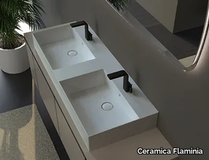 APPLIGHT 120 - Countertop double ceramic washbasin _ Ceramica Flaminia