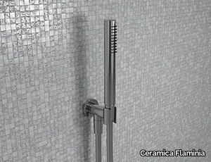 FOLD - Wall-mounted metal handshower with anti-lime system with bracket _ Ceramica Flaminia