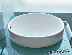 TWIN SET 42 - Inset single round ceramic washbasin _ Ceramica Flaminia