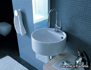 TWIN SET 42 - Wall-mounted single round ceramic washbasin _ Ceramica Flaminia