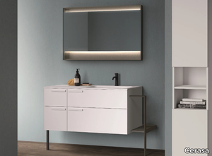 CARTABIANCA - Floor-standing laminate vanity unit with towel rail _ Cerasa