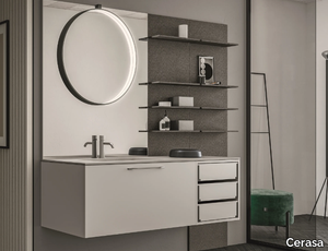 CARTABIANCA - Single laminate vanity unit with drawers _ Cerasa