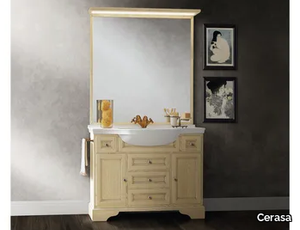 PAESTUM 52 - Wooden vanity unit with drawers with mirror _ Cerasa