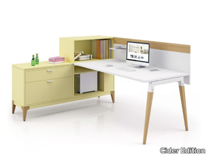 GOOD WOOD - Rectangular office desk with shelves _ Cider Edition