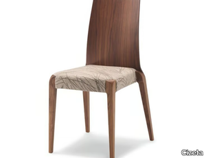 SENDY - Stackable walnut chair _ Cizeta