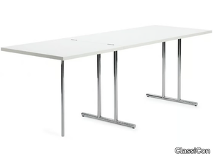 LOU PEROU - Drop-leaf steel and wood table _ ClassiCon