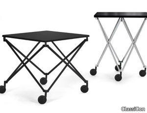 SAX - Height-adjustable crystal and steel coffee table with castors _ ClassiCon