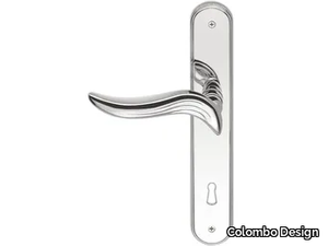 PIUMA AR 11 P-PY - Brass door handle on back plate _ Colombo Design