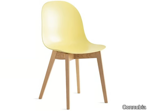 ACADEMY - Polypropylene chair with solid wood legs _ Connubia