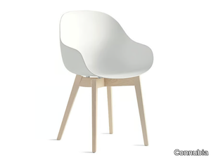 ACADEMY - Polypropylene chair with wood legs _ Connubia