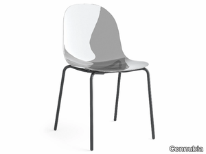 ACADEMY - Chair with polycarbonate shell and metal legs _ Connubia