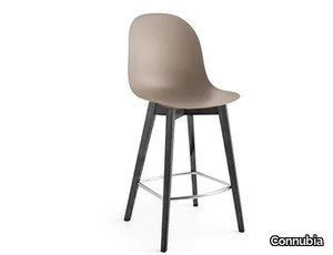 ACADEMY - Polypropylene high stool with wood legs _ Connubia