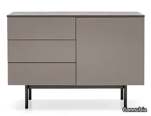 MADE - Melamine-faced chipboard sideboard with doors with drawers _ Connubia