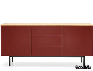 MADE - Melamine-faced chipboard sideboard with doors with drawers _ Connubia