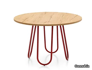 STULLE - Round melamine-faced chipboard table _ Connubia