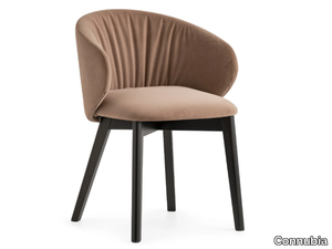 TUKA SOFT - Upholstered fabric chair with wooden legs _ Connubia