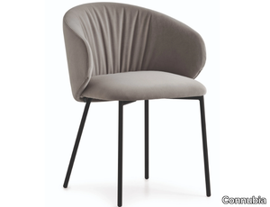 TUKA SOFT - Upholstered fabric chair with metal legs _ Connubia