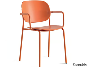 YO! - Stackable polypropylene chair with armrests _ Connubia