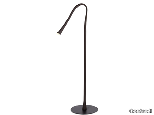 FLEXILED - LED leather floor lamp with swing arm _ Contardi