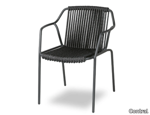 EASY - Aluminium outdoor chair with armrests _ Contral