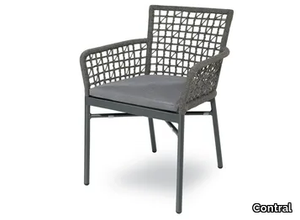 MEGAN NET - Aluminium outdoor chair with armrests _ Contral