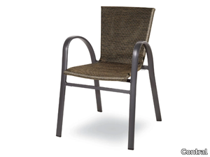 NANCY - Aluminium outdoor chair with armrests _ Contral