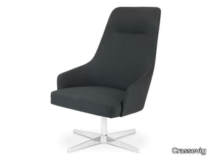 AXEL 100L 4X - Swivel upholstered easy chair high-back _ Crassevig