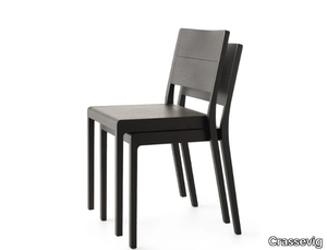 ESSE RS - Stackable solid wood chair _ Crassevig