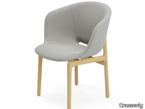 TUSCA P/4W - Upholstered fabric chair with armrests _ Crassevig