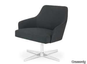 AXEL 75L 4X - Swivel upholstered with 4-spoke base easy chair _ Crassevig