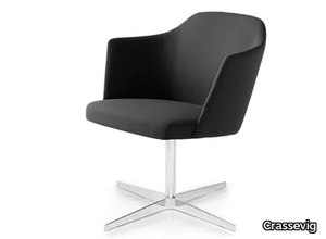 AXEL 80P 4X - Swivel upholstered chair with armrests _ Crassevig