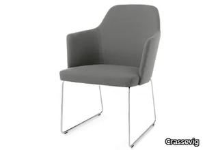 AXEL 86P SB - Sled base upholstered chair with armrests _ Crassevig