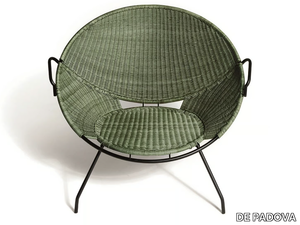 T.54 OUTDOOR - Woven wicker garden armchair _ DE PADOVA