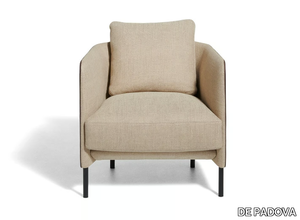 TINY BLENDY - Leather / fabric armchair with armrests _ DE PADOVA