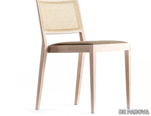 A CHAIR OUTSIDE THE CAGE - Beech chair with integrated cushion and cane backrest _ DE PADOVA