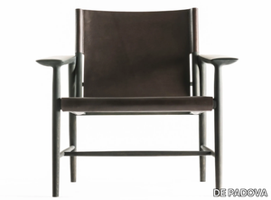 SUNSET - Tanned leather easy chair with armrests _ DE PADOVA