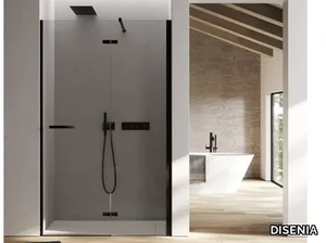 SMART 1 - Niche rectangular glass shower cabin with hinged door _ DISENIA