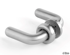 FAT - Stainless steel door handle on rose _ d line