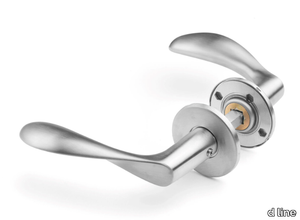 LEVER HANDLE AJ97 - Stainless steel door handle on rose _ d line